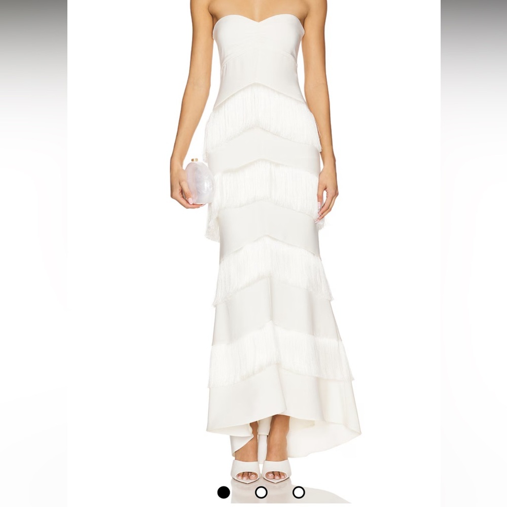 x REVOLVE Hera Fringe Maxi Dress in Ivory - Picture 2 of 9
